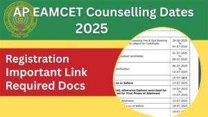 AP EAMCET Counselling Dates 2025 Released