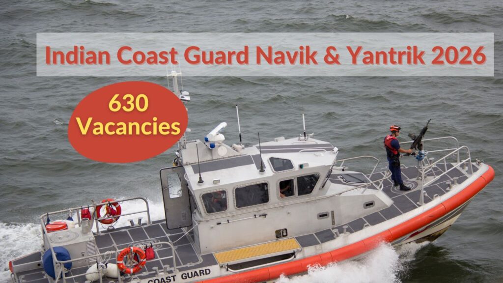Indian Coast Guard Navik & Yantrik 2026