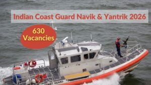 Indian Coast Guard Navik & Yantrik 2026