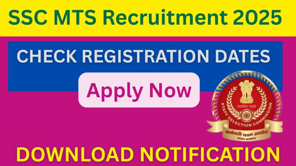 SSC Multi Tasking Staff MTS Recruitment 2025