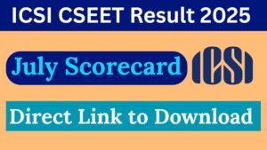 ICSI CSEET Result 2025 OUT