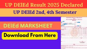 UP DElEd Result 2025 Out: 2nd, 4th Sem @updeled.gov.in
