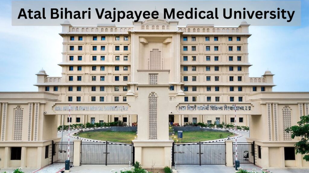 Nursing students engaged in a group discussion at Atal Bihari Vajpayee Medical University.