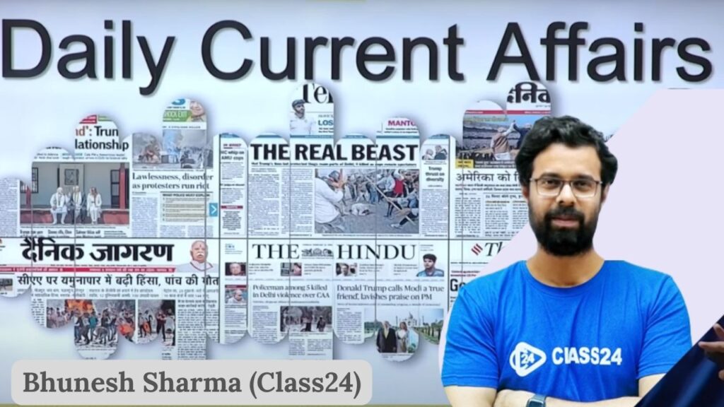 Bhunesh Sharma (Class24) best current affairs teacher for SSC CGL