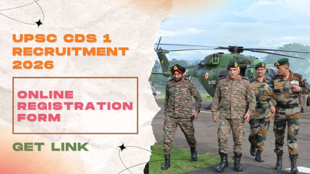 UPSC CDS 1 Recruitment 2026