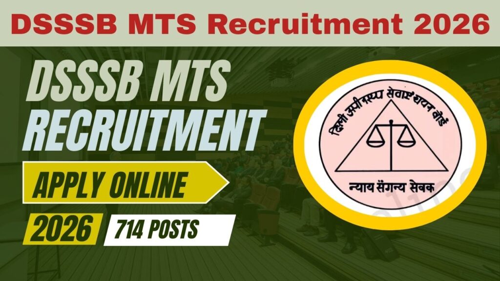 DSSSB MTS Recruitment 2026