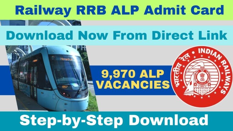 Railway RRB ALP Admit Card 2026