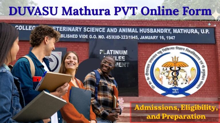 DUVASU Mathura PVT Online Form