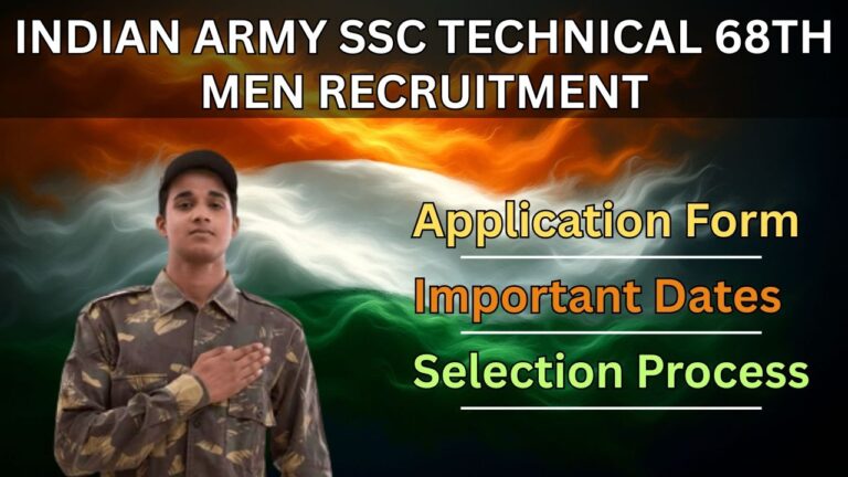 Indian Army SSC Technical 68th Men Recruitment