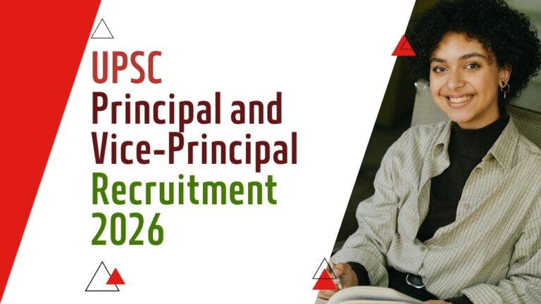 UPSC Principal and Vice-Principal Recruitment 2026